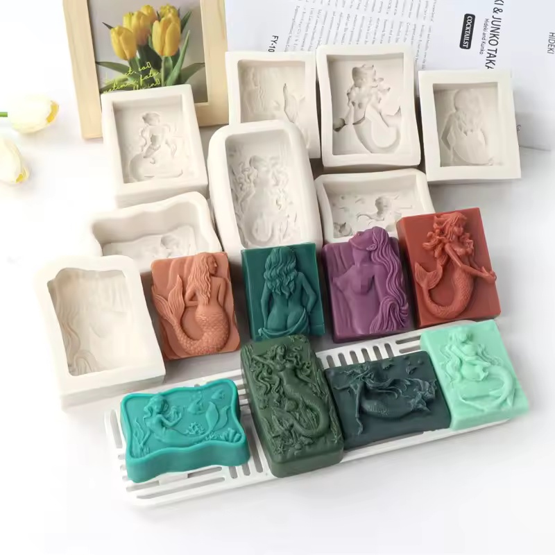 Soap Making Things - Molde de silicona 3D de sirena