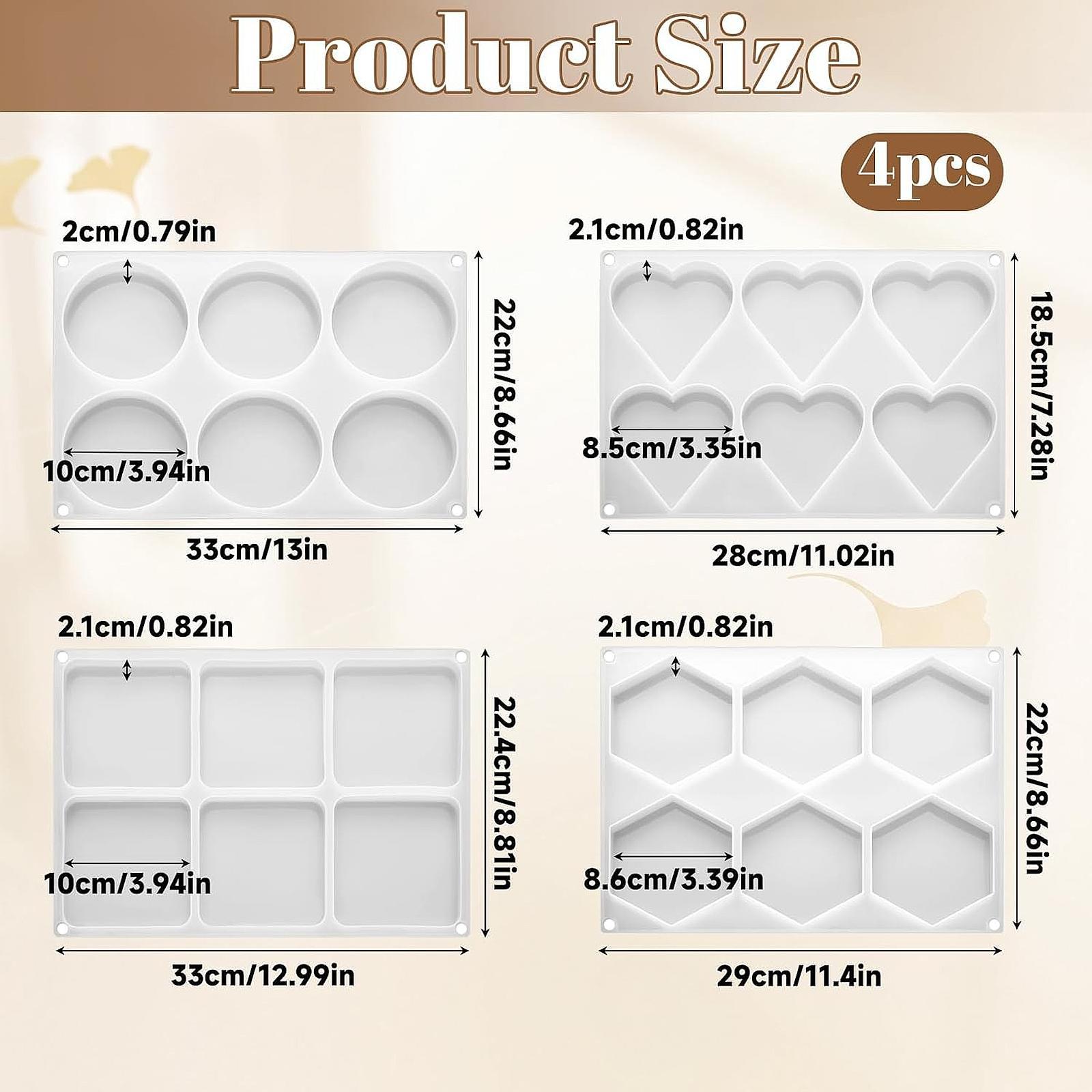 4 Moldes de Resina Profunda pa - Soap Making Gel reseña y precio